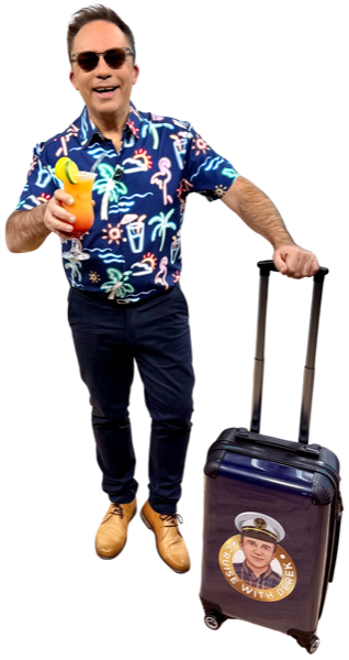 Derek with suitcase